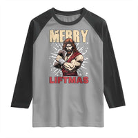 Jesus Gym Christmas Raglan Shirt Merry Liftmas Xmas - Wonder Print Shop