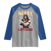 Jesus Gym Christmas Raglan Shirt Merry Liftmas Xmas - Wonder Print Shop