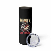 Jesus Gym Christmas Skinny Tumbler Merry Liftmas Xmas - Wonder Print Shop