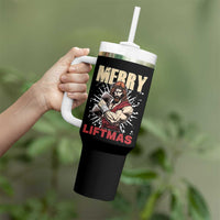 Jesus Gym Christmas Tumbler With Handle Merry Liftmas Xmas - Wonder Print Shop