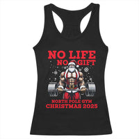 Santa Gym Christmas Racerback Tank Top Lifting Swole Santa Ugly Xmas - Wonder Print Shop