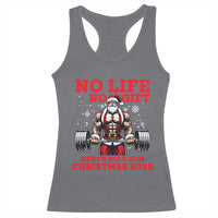 Santa Gym Christmas Racerback Tank Top Lifting Swole Santa Ugly Xmas - Wonder Print Shop
