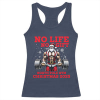 Santa Gym Christmas Racerback Tank Top Lifting Swole Santa Ugly Xmas - Wonder Print Shop