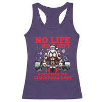 Santa Gym Christmas Racerback Tank Top Lifting Swole Santa Ugly Xmas - Wonder Print Shop