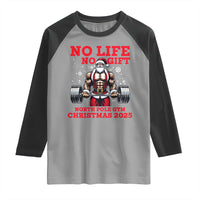 Santa Gym Christmas Raglan Shirt Lifting Swole Santa Ugly Xmas - Wonder Print Shop