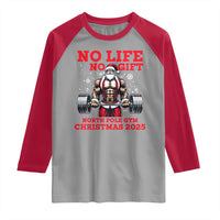 Santa Gym Christmas Raglan Shirt Lifting Swole Santa Ugly Xmas - Wonder Print Shop