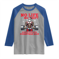 Santa Gym Christmas Raglan Shirt Lifting Swole Santa Ugly Xmas - Wonder Print Shop
