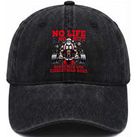 Santa Gym Christmas Washed Cotton Baseball Cap Lifting Swole Santa Ugly Xmas