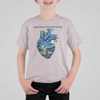 Jesus Christian Starry Night T Shirt For Kid The Way The Truth The Life - Wonder Print Shop