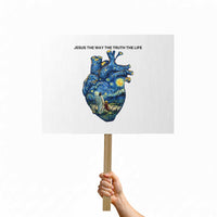 Jesus Christian Starry Night Protest Sign The Way The Truth The Life - Wonder Print Shop