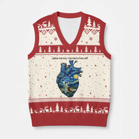 Jesus Christian Starry Night V-Neck Knit Sweater Vest The Way The Truth The Life - Wonder Print Shop