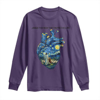 Jesus Christian Starry Night Long Sleeve Shirt The Way The Truth The Life - Wonder Print Shop