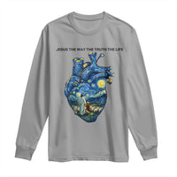 Jesus Christian Starry Night Long Sleeve Shirt The Way The Truth The Life - Wonder Print Shop