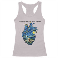 Jesus Christian Starry Night Racerback Tank Top The Way The Truth The Life - Wonder Print Shop