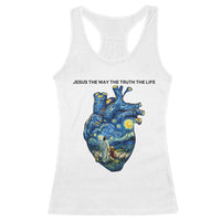 Jesus Christian Starry Night Racerback Tank Top The Way The Truth The Life - Wonder Print Shop
