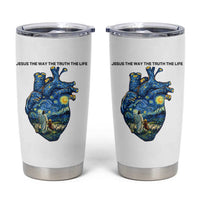Jesus Christian Starry Night Tumbler Cup The Way The Truth The Life - Wonder Print Shop