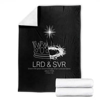 Jesus Christian Throw Blanket Crown Thorn Monochrome LRD SVR Symbolic Religious - Wonder Print Shop