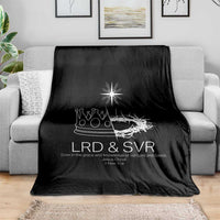 Jesus Christian Throw Blanket Crown Thorn Monochrome LRD SVR Symbolic Religious - Wonder Print Shop