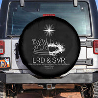 Jesus Christian Spare Tire Cover Crown Thorn Monochrome LRD SVR Symbolic Religious - Wonder Print Shop