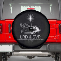 Jesus Christian Spare Tire Cover Crown Thorn Monochrome LRD SVR Symbolic Religious - Wonder Print Shop