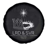 Jesus Christian Spare Tire Cover Crown Thorn Monochrome LRD SVR Symbolic Religious - Wonder Print Shop