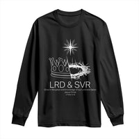 Jesus Christian Long Sleeve Shirt Crown Thorn Monochrome LRD SVR Symbolic Religious - Wonder Print Shop