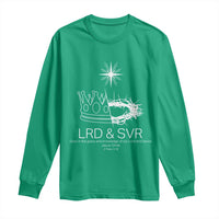 Jesus Christian Long Sleeve Shirt Crown Thorn Monochrome LRD SVR Symbolic Religious - Wonder Print Shop