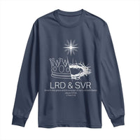 Jesus Christian Long Sleeve Shirt Crown Thorn Monochrome LRD SVR Symbolic Religious - Wonder Print Shop