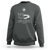 Jesus Christian Sweatshirt Crown Thorn Monochrome LRD SVR Symbolic Religious - Wonder Print Shop