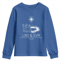 Jesus Christian Youth Sweatshirt Crown Thorn Monochrome LRD SVR Symbolic Religious - Wonder Print Shop
