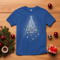 Christian Christmas T Shirt Jesus Loves You Bro - Wonder Print Shop