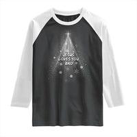 Christian Christmas Raglan Shirt Jesus Loves You Bro - Wonder Print Shop