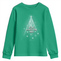Christian Christmas Youth Sweatshirt Jesus Loves You Bro - Wonder Print Shop