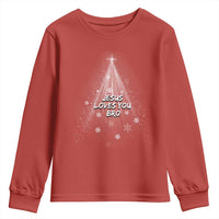 Christian Christmas Youth Sweatshirt Jesus Loves You Bro - Wonder Print Shop