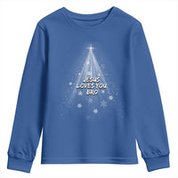Christian Christmas Youth Sweatshirt Jesus Loves You Bro - Wonder Print Shop