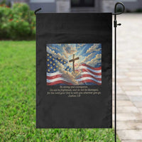 Jesus Christian Garden Flag American Flag Religious Cross Bible Verse Faith Inspirational - Wonder Print Shop