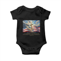 Jesus Christian Baby Onesie American Flag Religious Cross Bible Verse Faith Inspirational - Wonder Print Shop