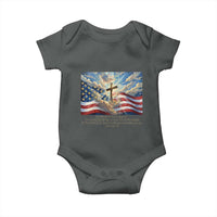 Jesus Christian Baby Onesie American Flag Religious Cross Bible Verse Faith Inspirational - Wonder Print Shop