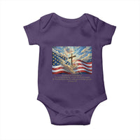 Jesus Christian Baby Onesie American Flag Religious Cross Bible Verse Faith Inspirational - Wonder Print Shop