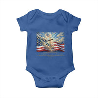 Jesus Christian Baby Onesie American Flag Religious Cross Bible Verse Faith Inspirational - Wonder Print Shop
