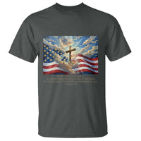 Jesus Christian T Shirt American Flag Religious Cross Bible Verse Faith Inspirational - Wonder Print Shop