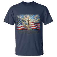 Jesus Christian T Shirt American Flag Religious Cross Bible Verse Faith Inspirational - Wonder Print Shop