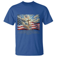 Jesus Christian T Shirt American Flag Religious Cross Bible Verse Faith Inspirational - Wonder Print Shop
