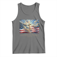 Jesus Christian Tank Top American Flag Religious Cross Bible Verse Faith Inspirational - Wonder Print Shop