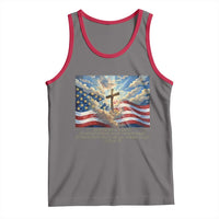 Jesus Christian Tank Top American Flag Religious Cross Bible Verse Faith Inspirational - Wonder Print Shop