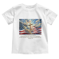 Jesus Christian Toddler T Shirt American Flag Religious Cross Bible Verse Faith Inspirational - Wonder Print Shop