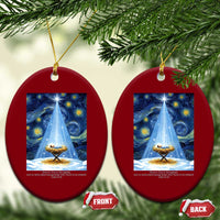 Christian Xmas Ceramic Ornament Nativity Scene Jeus Baby Starry Night Xmas - Wonder Print Shop
