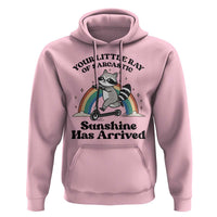 Funny Raccoon Rainbow Hoodie Your Little Ray Of Sarcastic Sunshine Has Arrived - Wonder Print Shop