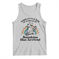 Funny Raccoon Rainbow Tank Top Your Little Ray Of Sarcastic Sunshine Has Arrived - Wonder Print Shop