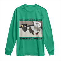 Trashed Panda Long Sleeve Shirt My Spirit Animal Funny Drunk Raccoon Meme - Wonder Print Shop